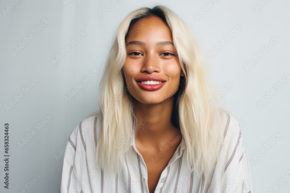 A woman with blonde hair wearing a white shirt. This versatile image can be used in various contexts. A woman with blonde hair wearing a white shirt. This versatile image can be used in various contexts.