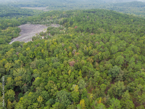 Forty Acre Rock near Kershaw, South Carolina seen from above photo