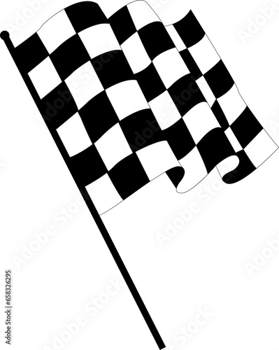 Vector black and white checkered auto racing flags and finishing tape vector set 