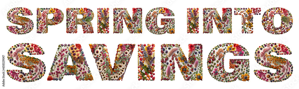 Transparent seasonal spring marketing resource slogan, spring into savings Transparent seasonal spring marketing resource slogan, spring into savings