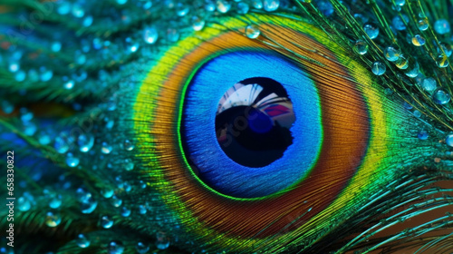 A close up of peacock Whispers UHD wallpaper Stock Photographic Image