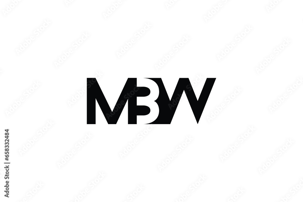 Monogram Letter MBW Negative Space Modern Initial Logo Design ,MBW linked circle uppercase monogram logo Monogram Letter MBW Negative Space Modern Initial Logo Design ,MBW linked circle uppercase monogram logo