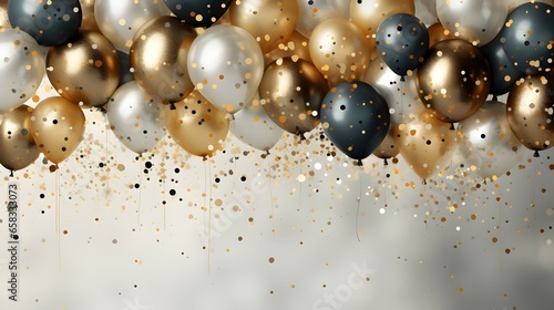 celebration background with collection of balloons