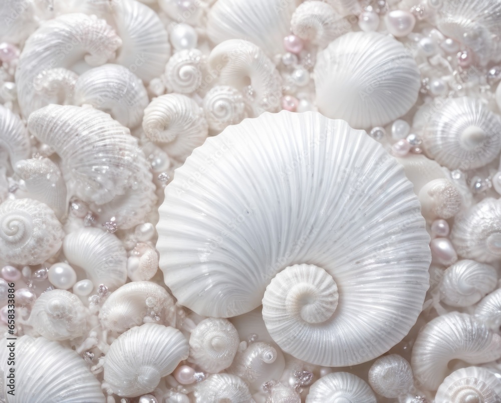 Sparkling white seashells shell, sea, Sparkling white seashells shell, sea,
