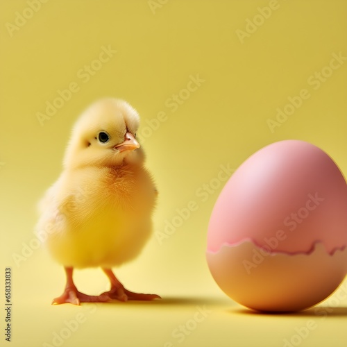 easter chicken with egg © NerdY0
