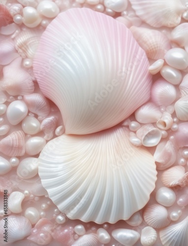 Sparkling white seashells shell, sea,