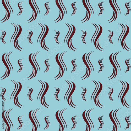 Long hair seamless repeating pattern vector illustration background