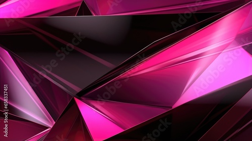 Pink crystal abstract on black background. Gemstones crystals magenta texture illustration. Black Friday Sale concept. Elegant luxury diamond jewelry design for banner, wallpaper, backdrop, flyer.