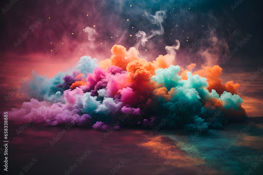Fototapeta premium Vibrant Spectrum Captivating Rainbow Colors Background for Creative Designs. AI Generated
