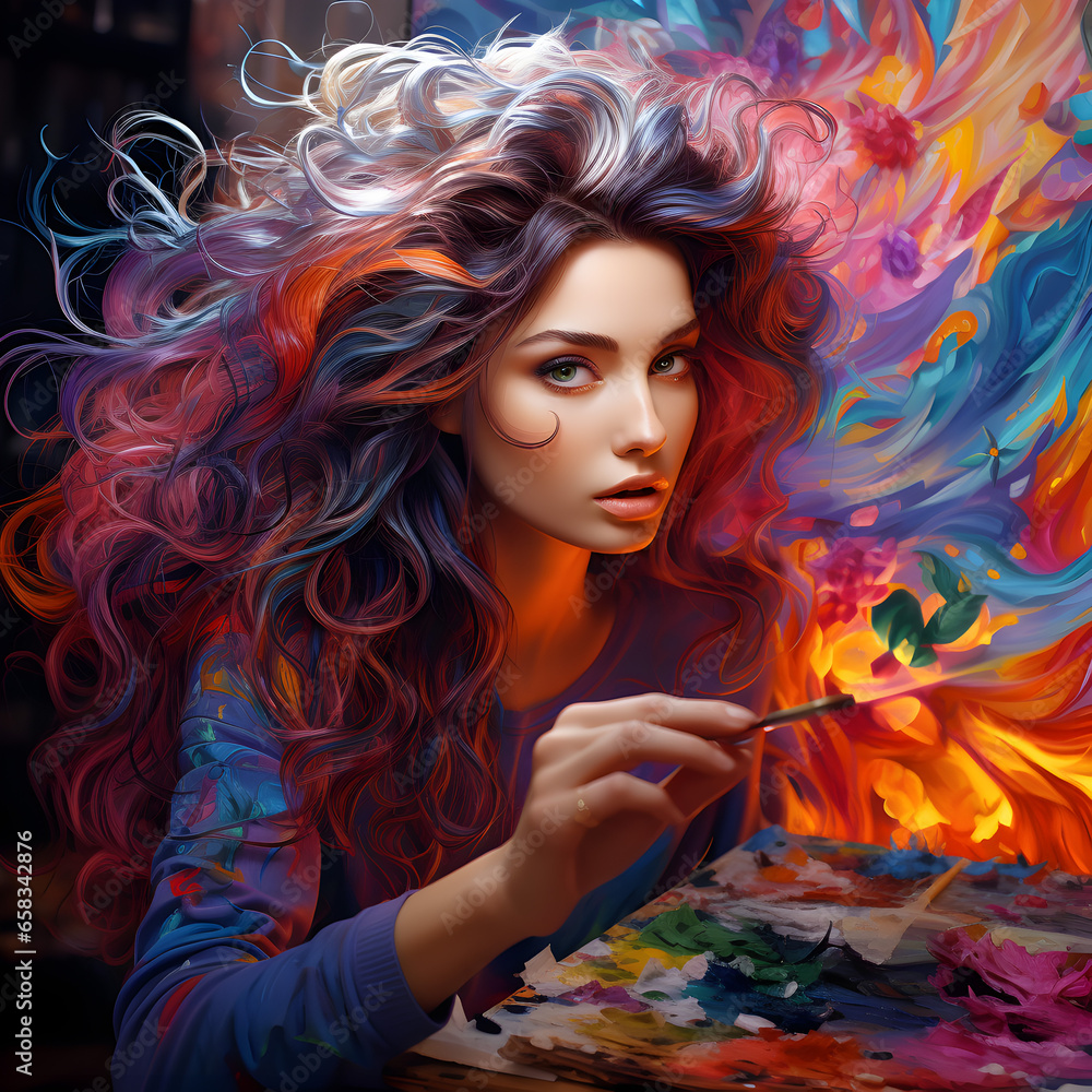 Vivid harmonic art of beautiful girl Vivid harmonic art of beautiful girl