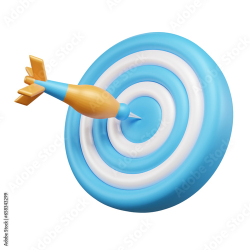 Business Goal 3d illustration or 3d business target 3d illustration