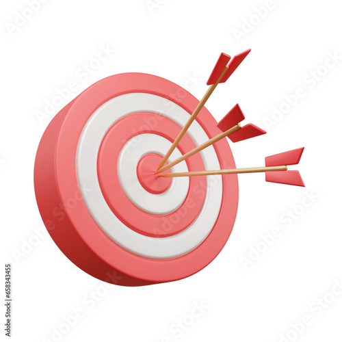 Business Goal 3d illustration or 3d business target 3d illustration