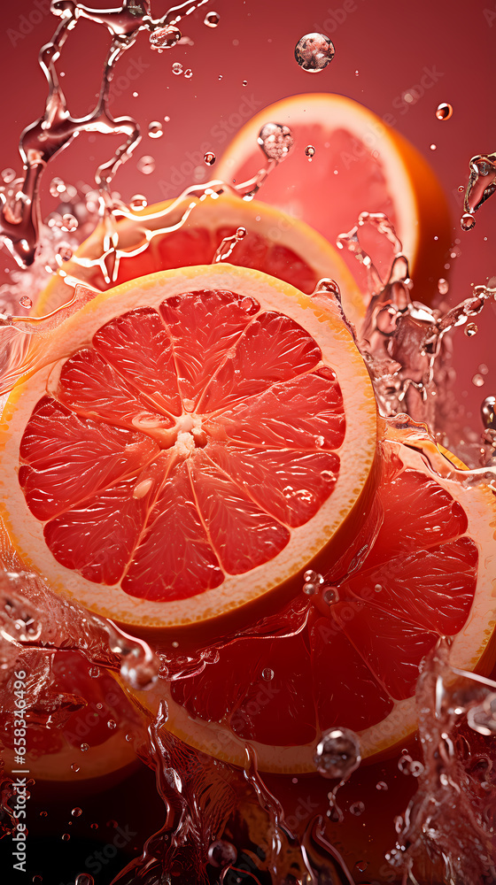 Grapefruit commercial photography poster material PPT background Grapefruit commercial photography poster material PPT background
