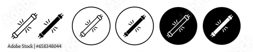 Fluorescent light tube icon set. vector symbol illustration. photo