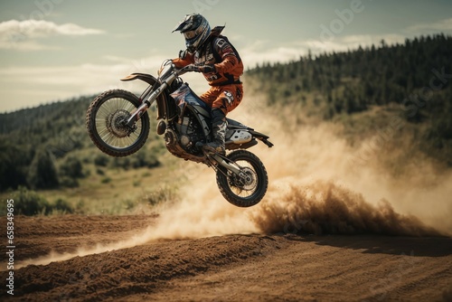 motocross rider on a motorcycle © AY AGENCY