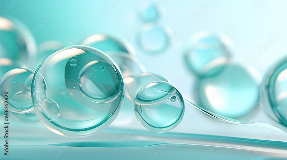 a group of water droplets floating on top of each other. generative ai a group of water droplets floating on top of each other. generative ai