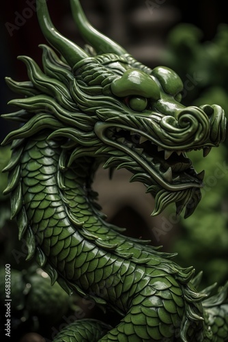 Green Wood dragon  symbol of 2024 Chinese New Year