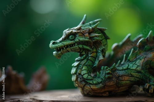 Green Wood dragon, symbol of 2024 Chinese New Year © Ilia