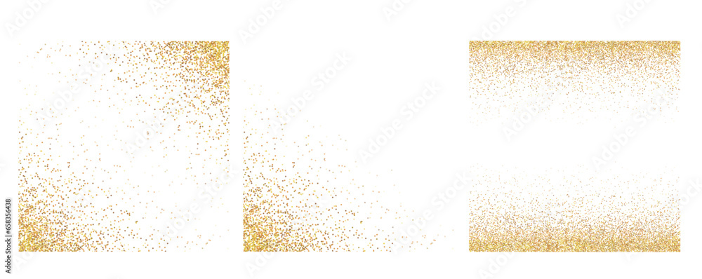 golden shimmering glitter explosion square background frame - obrazy, fototapety, plakaty 