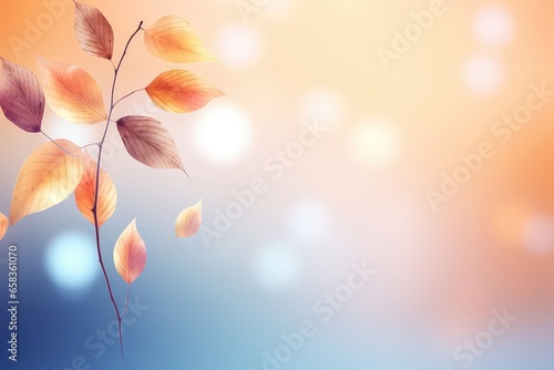 Colorful Autumn Seasonal Leaves With Blurred Bokeh Background. Сoncept Autumn Leaves, Bokeh, Seasonal Colors, Fall Foliage