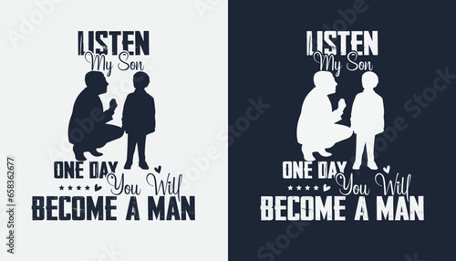 Father's Day typography t-shirt design