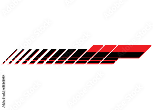 Striped vector pattern for sports car, motorcycle, boat, toy, clothing, interior design. Design element. Decorative strip. Vector background.