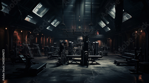 interior with fitness equipment in gym