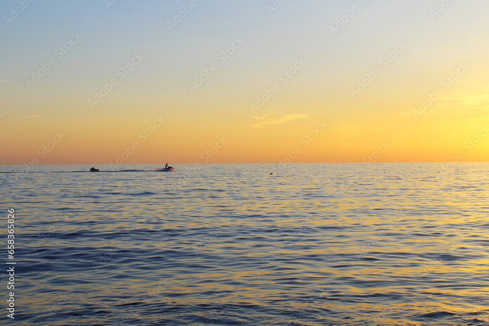 Fototapeta premium natural background sunset over the sea