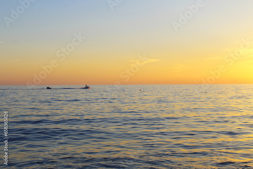 natural background sunset over the sea