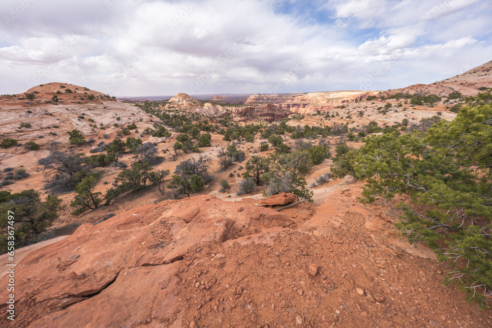 hiking the aztec butte trail, canyonlands national park, usa hiking the aztec butte trail, canyonlands national park, usa
