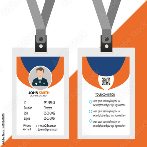ID Card template for infographics
