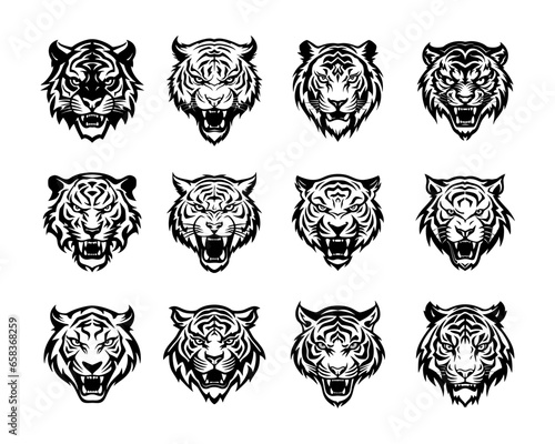 Silhouette Tiger Vector Collection