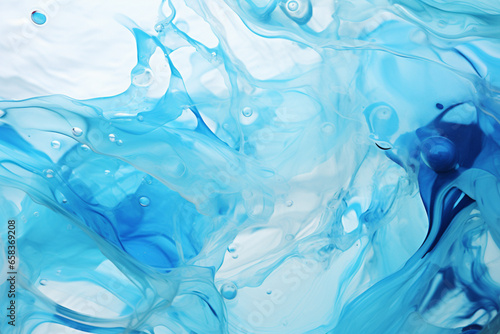 Abstract water texture. Blue clear aqua. Macro liquid surface. AI generated