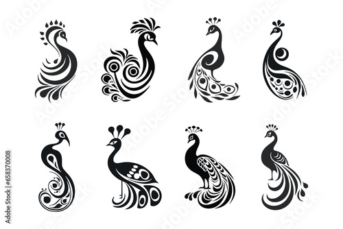 Peacock Ornamental Vector Collection