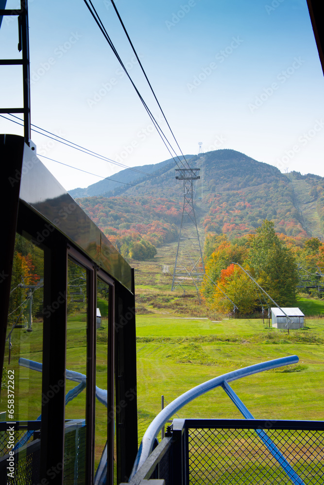 Fall color around Jay Peak tourist site in the United States
