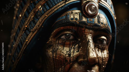 The world of ancient Egypt: Queens, pharaohs, and golden sarcophagi for mummies, Generative AI