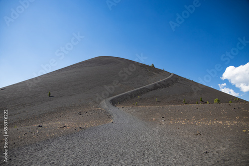 Trail up Cinder Cone Volcano at Lassen Volcanic National Park  California