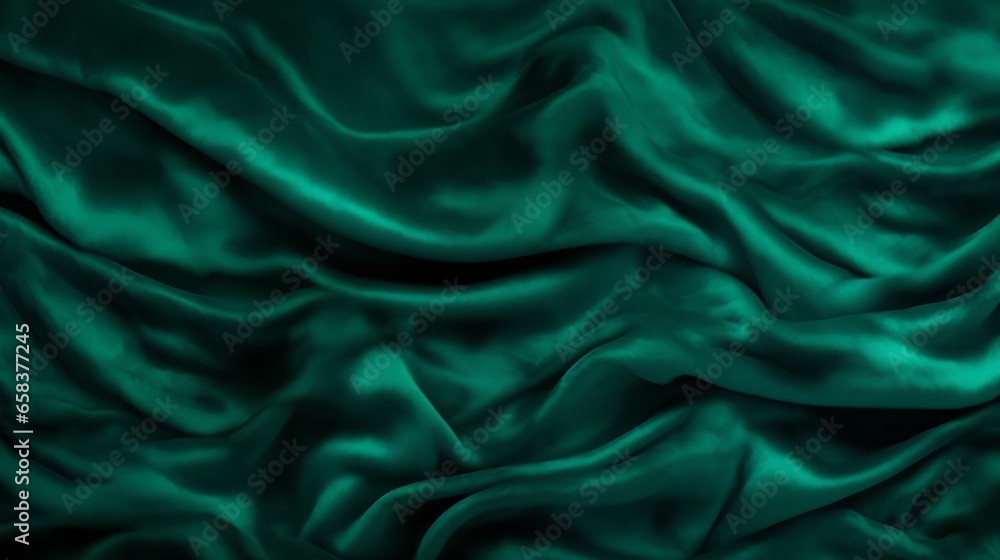 Fototapeta premium Green velvet texture photographed close-up.