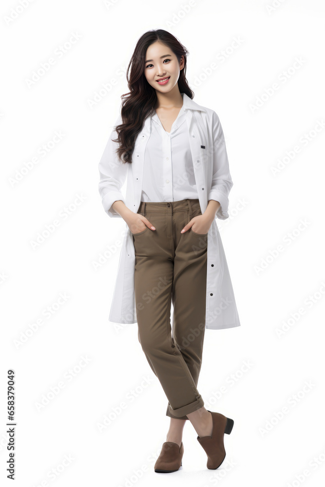 A beautiful young asian woman doctor.generative ai A beautiful young asian woman doctor.generative ai