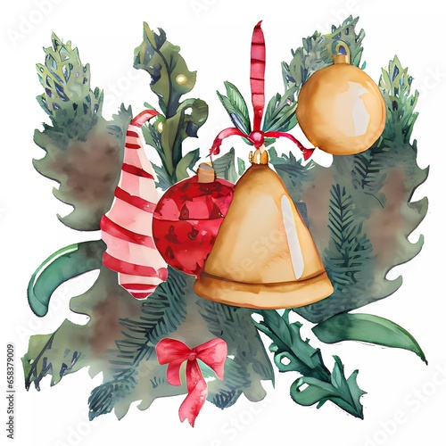 watercolor Christmas  vibe illustration clipart