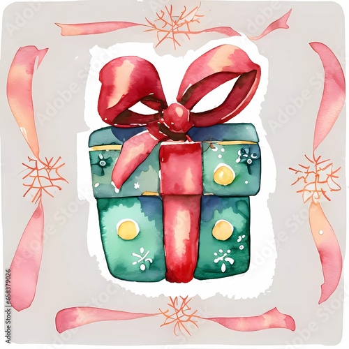 watercolor Christmas  vibe illustration clipart 