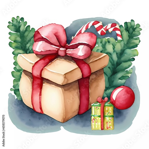 watercolor Christmas  vibe illustration clipart 