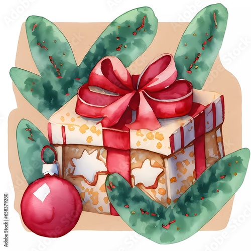 watercolor Christmas  vibe illustration clipart 