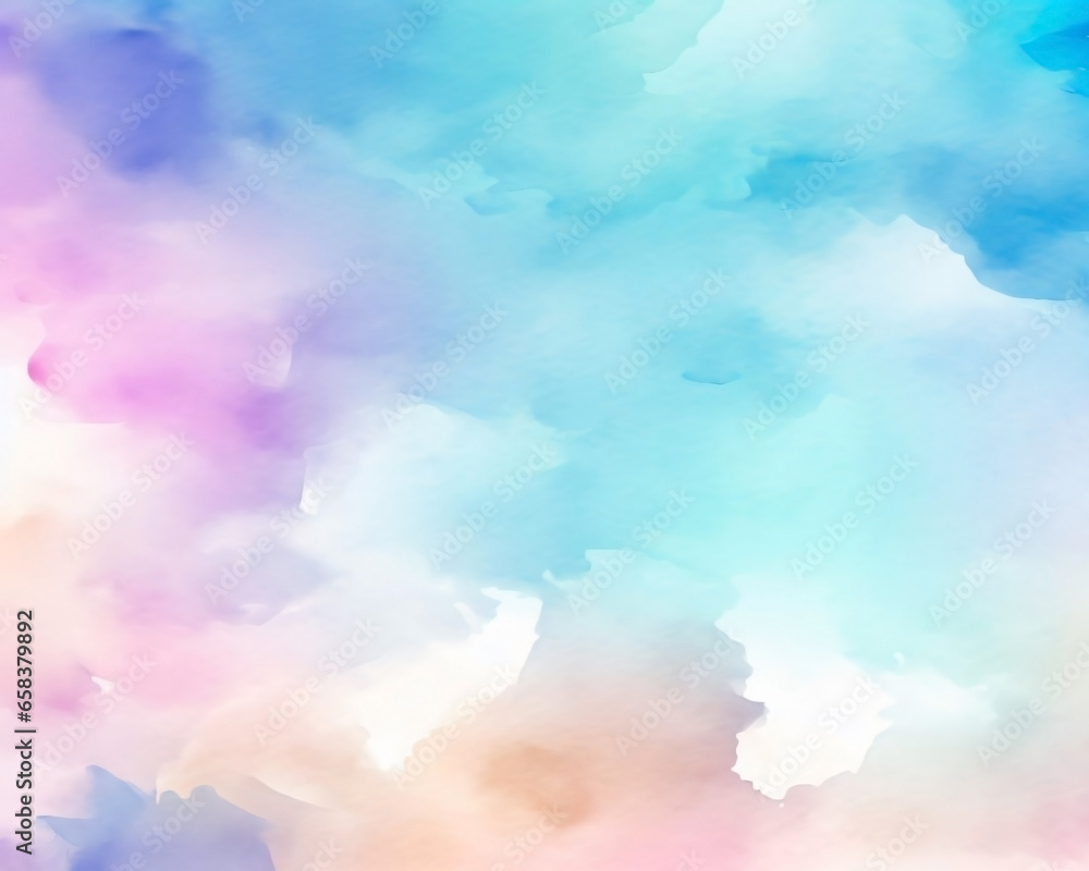 Colorful Watercolor Sky Cloud Background