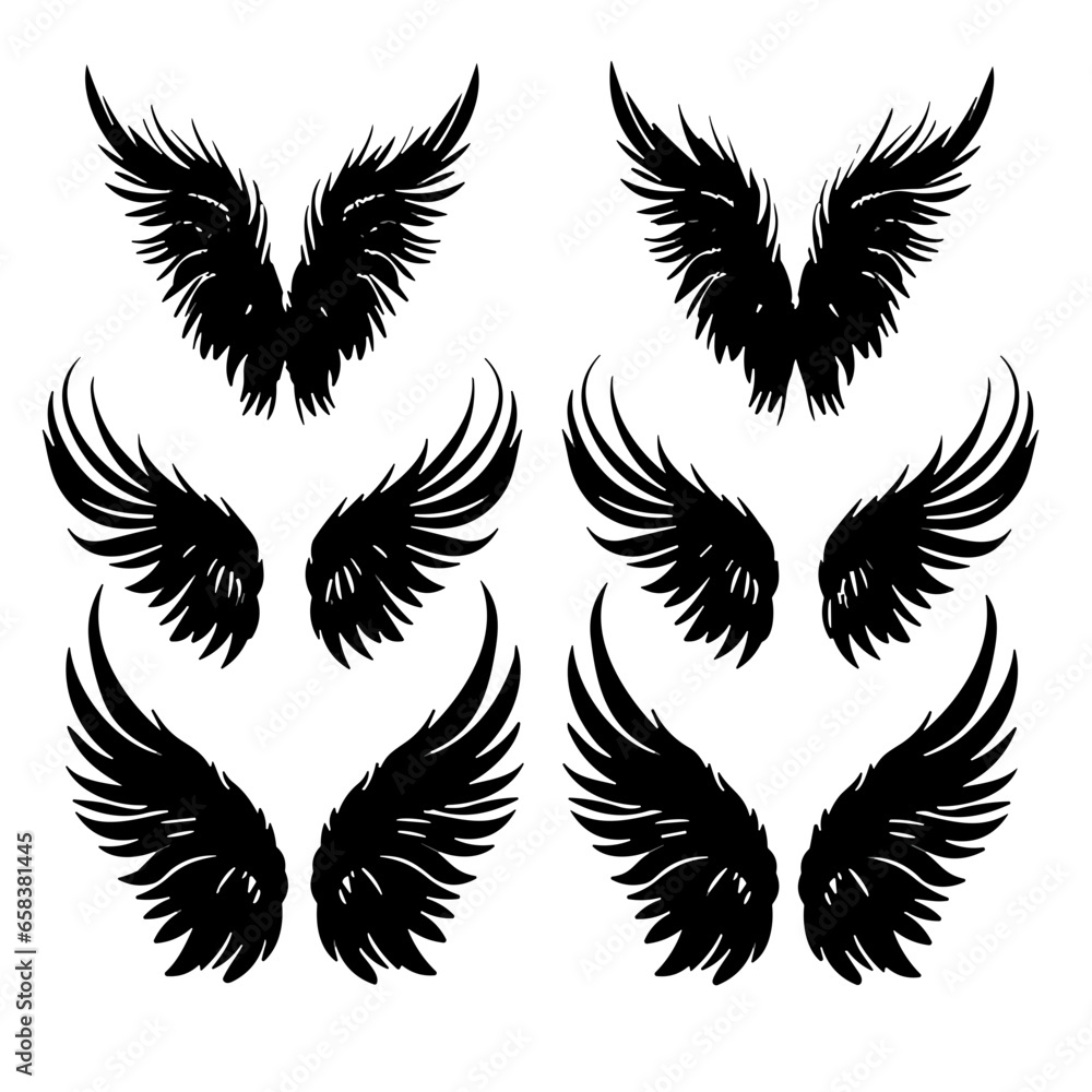 Fototapeta premium set of wings