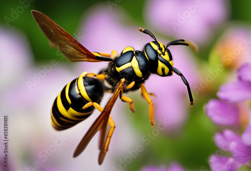 Avispa en flor