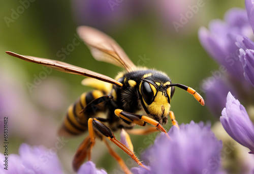 Avispa en flor