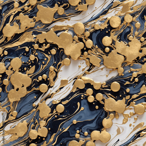 Abstract Golden Marble Painting Seamless Pattern Colorful Digital Background Artwork Design - ai generated