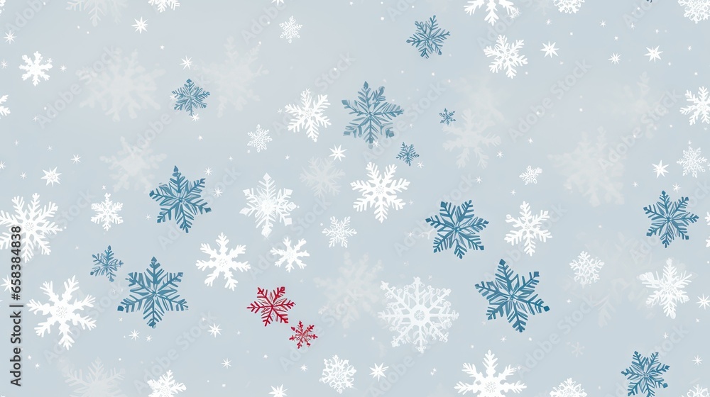  a blue and white background with snowflakes on it.  generative ai