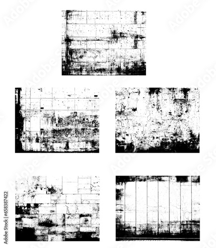 Fully editable grunge vector pack with transparent background